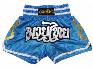 Kanong Shorts Kickboksing barn: KNS-143-Himmelblå-K