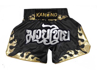 Kanong Shorts Kickboksing barn: KNS-145-Svart-K