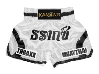 Personlig Muay Thai Shorts : KNSCUST-1241 Hvit