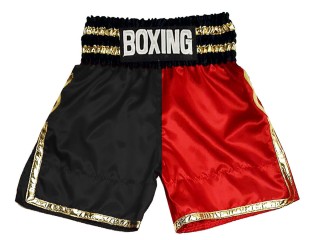 Personlig Boxing Shorts : KNBSH-039-Svart-Rød