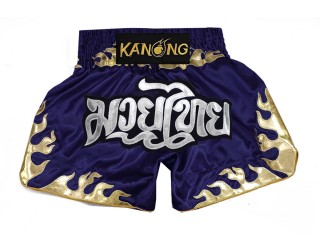 Kanong Muay Thaiboksing Shorts Kickboksing : KNS-145-Marine