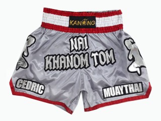 Personlig Muay Thai Shorts : KNSCUST-1220 Sølv