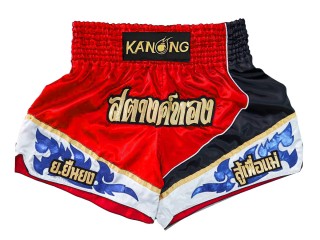 Personlig Muay Thai Shorts : KNSCUST-1231 Rød