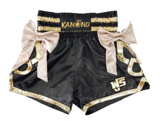 Personlig Muay Thai Shorts : KNSCUST-1232 Svart