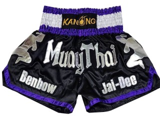 Personlig Muay Thai Shorts : KNSCUST-1235 Svart