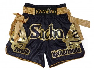 Personlig Muay Thai Shorts : KNSCUST-1239 Svart