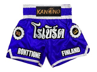 Personlig Muay Thai Shorts : KNSCUST-1242-Blå