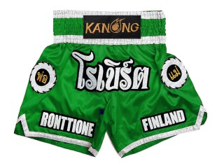 Personlig Muay Thai Shorts : KNSCUST-1242-Grønn