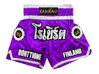 Personlig Muay Thai Shorts : KNSCUST-1242-Lilla