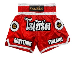 Personlig Muay Thai Shorts : KNSCUST-1242-Rød