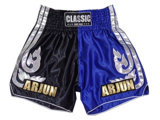 Personlig Muay Thai Shorts : KNSCUST-1243-Svart-Blå