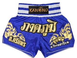 Personlig Muay Thai Shorts : KNSCUST-1249-Blå