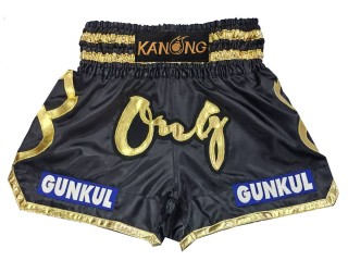 Personlig Muay Thai Shorts : KNSCUST-1256 Svart